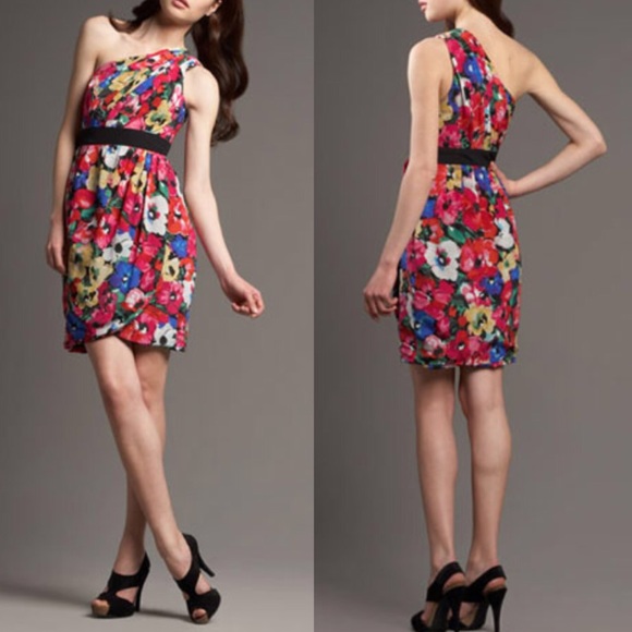 Shoshanna Dresses & Skirts - HP⭐️ Shoshanna floral print one shoulder dress 6